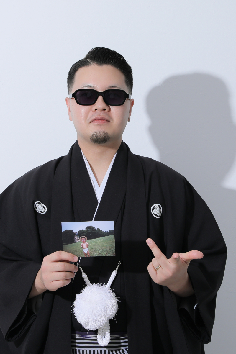 少年時代と同じポージングで!