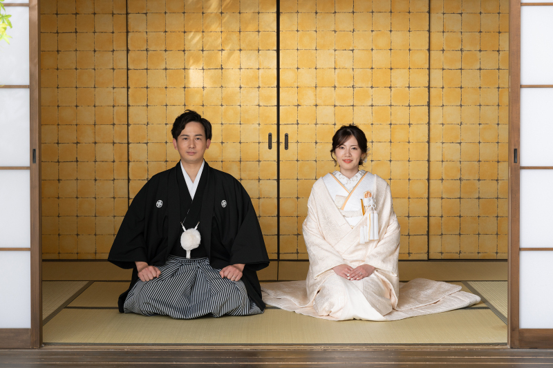 和庭園の最後は正座のショット!