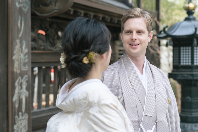 ご新郎様の表情も