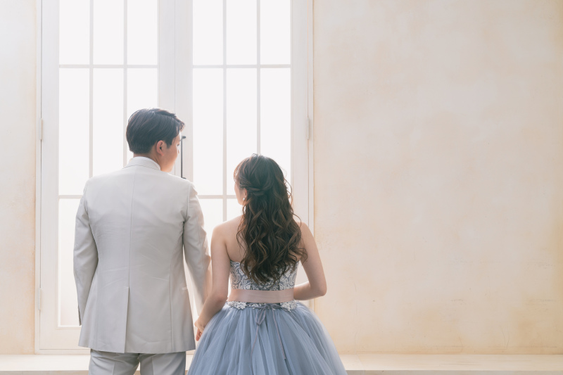 お二人の後ろ姿