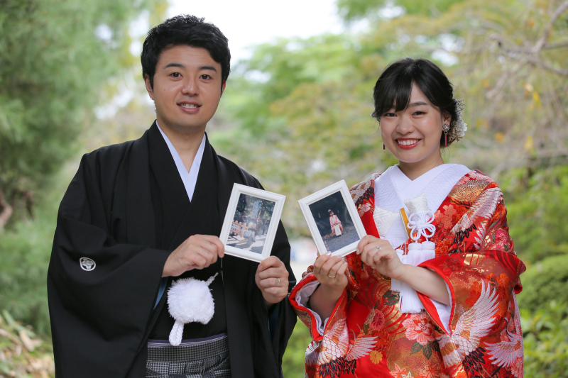 思い出の場所で思い出の写真と