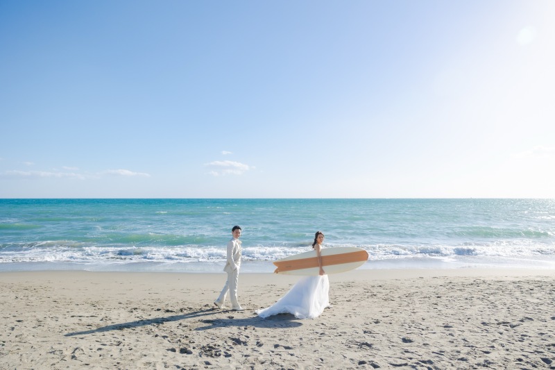 海とサーフボード