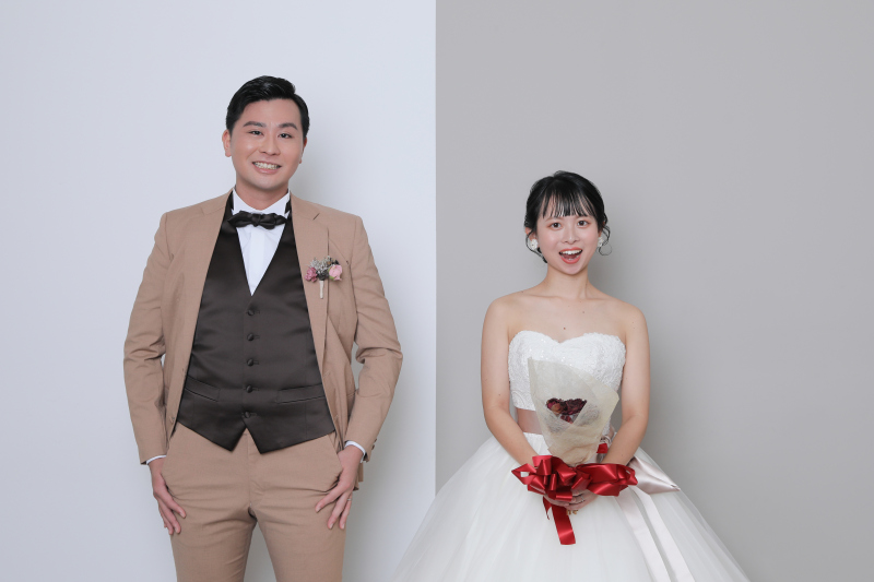 ツートーンの壁で