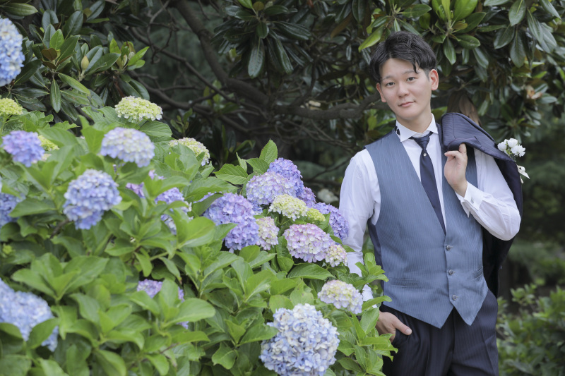 ご新郎様のソロショット。