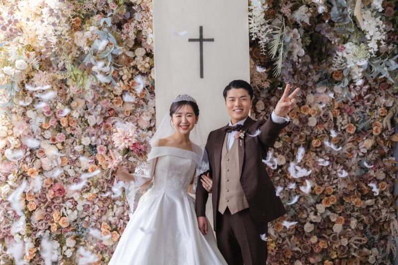 スタジオでのチャペル風撮影!