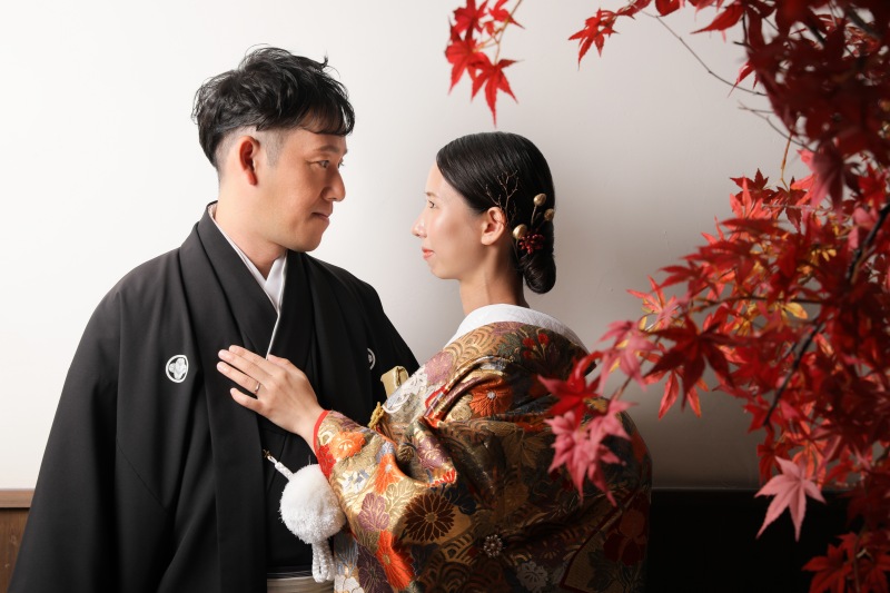 紅葉でかっこいい雰囲気で