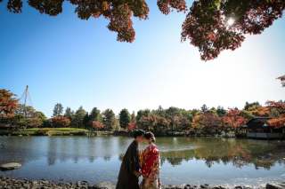 STUDIO AQUA 立川店(スタジオAQUA)_【和装ロケ】昭和記念公園の日本庭園で彩る四季と伝統美の撮影