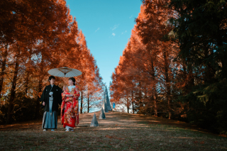 STUDIO AQUA 立川店(スタジオAQUA)_【和装ロケ】昭和記念公園の日本庭園で彩る四季と伝統美の撮影