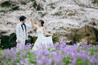 【桜シーズン料金2万円OFF！】昭和記念公園洋装1箇所プラン〜データレタッチ付〜