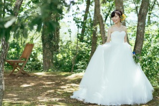 自然光そそぐグリーンが鮮やかなロケフォト