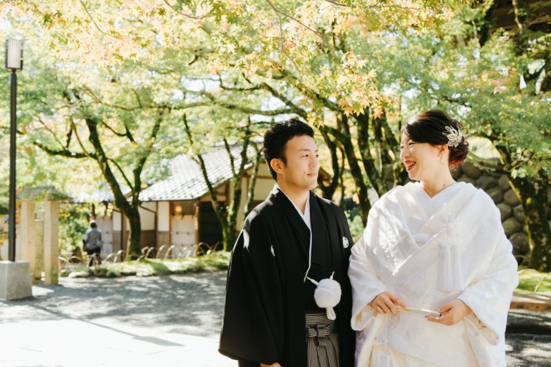 修禅寺の境内にて