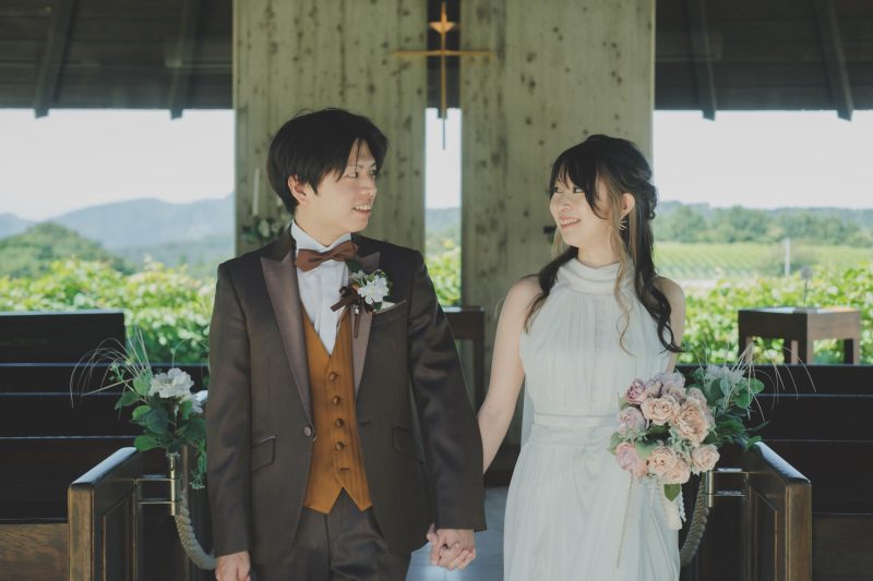天候に左右されないチャペルでの撮影も勿論大丈夫!
