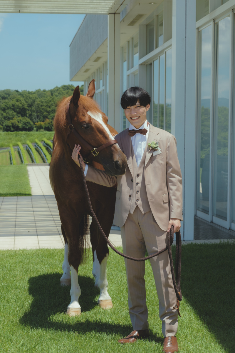 ウェスタン馬との撮影