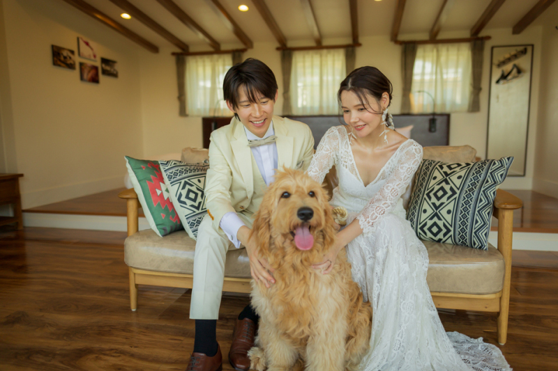 【愛犬と撮影+宿泊】撮影後はリゾートヴィラでグランピング♪(1泊2食付き)