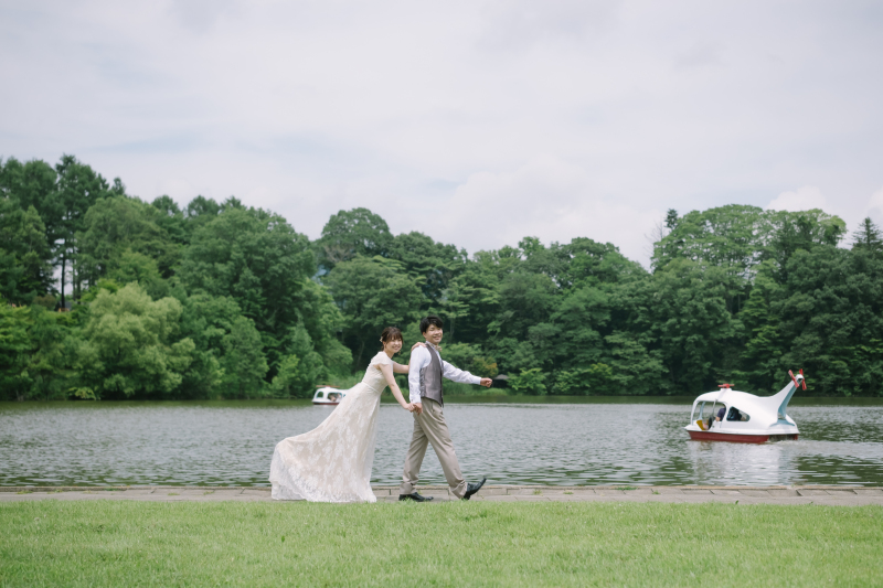 湖の周りをお散歩