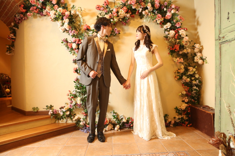 お花の背景でかわいらしく