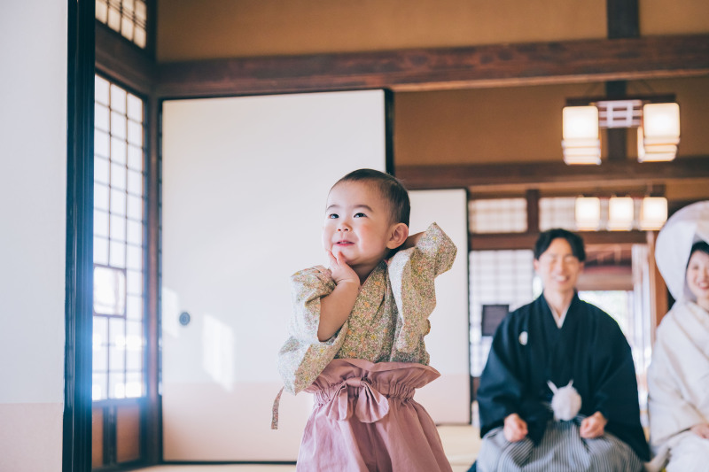 お子さまも撮影にノリノリに