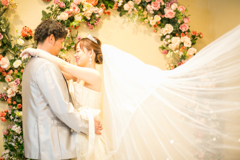 ベールをふわっと