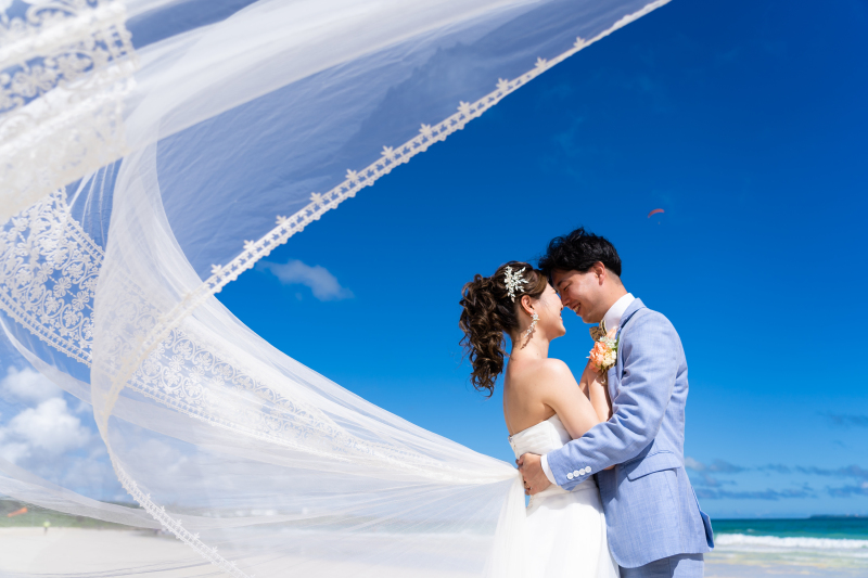 ベールを使って雰囲気を変えて