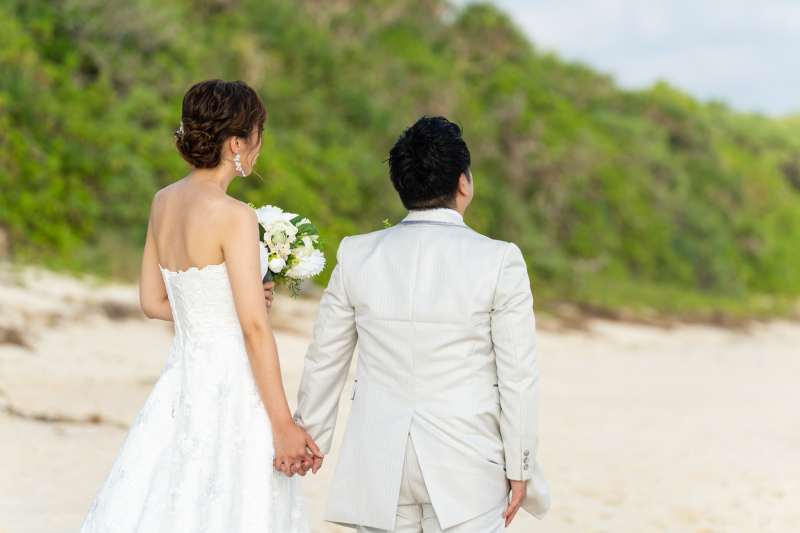 ビーチと砂浜と緑