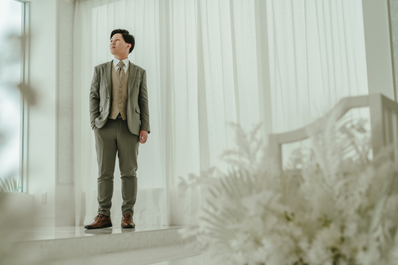 ご新郎様のタキシード姿もとてもステキ