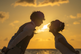 夕暮れ時の南国