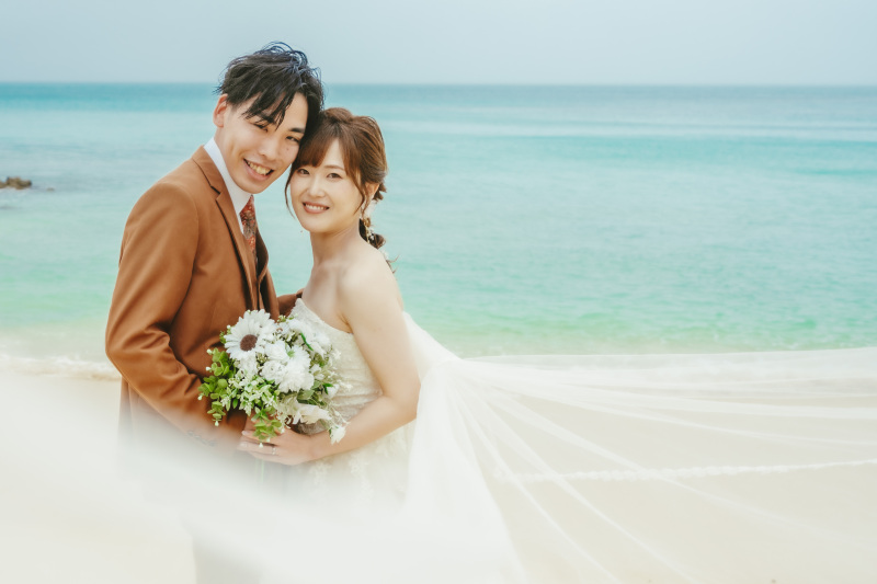 ふんわりとベールが美しさを増してくれる