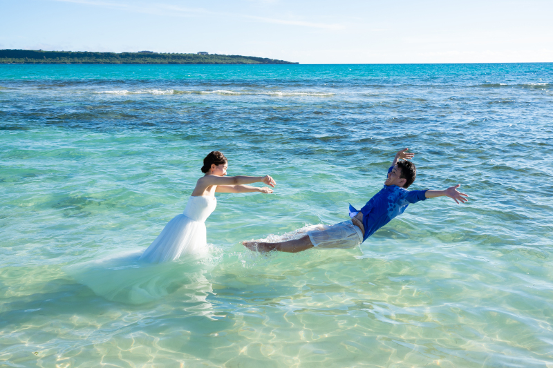 宮古ブルーの中に