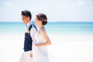 エメラルドグリーンの海と一緒に