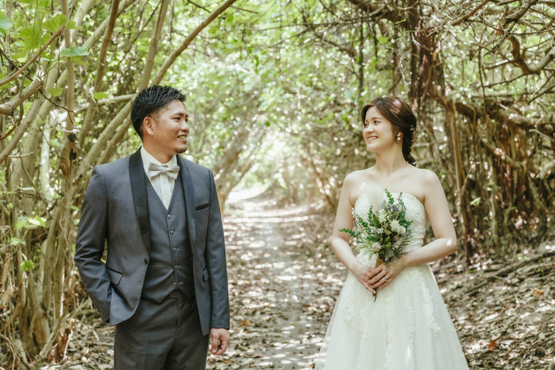 グリーンが優しくおふたりを包み込む空間