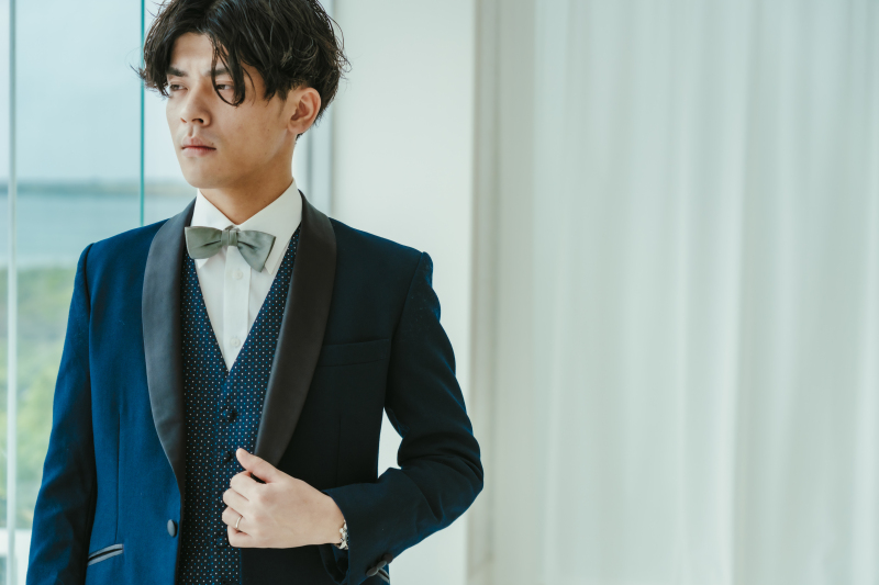 ご新郎様のコーディネートもとてもカッコいい