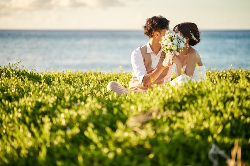 緑の上で、そっと