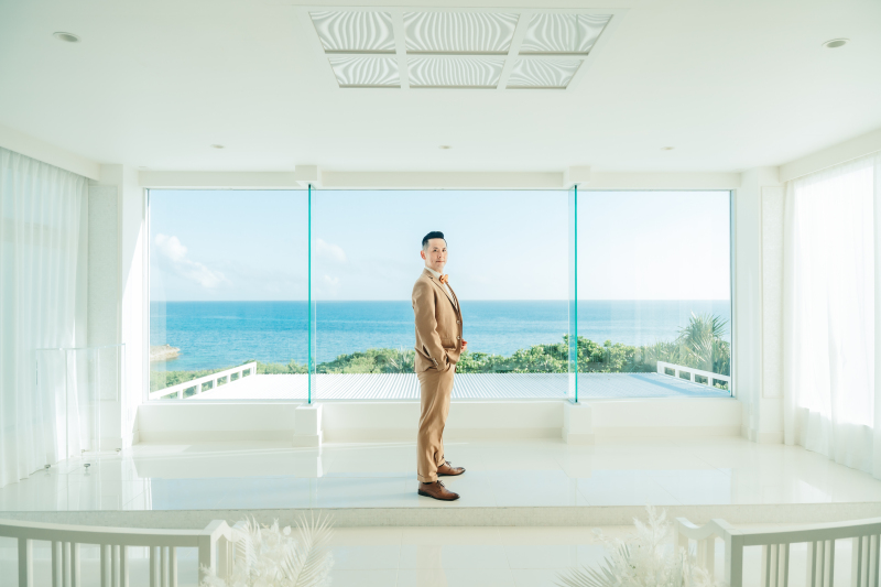 ご新郎様のタキシードスタイルがとてもカッコいい