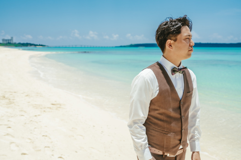 ご新郎様もとてもかっこいいタキシード姿