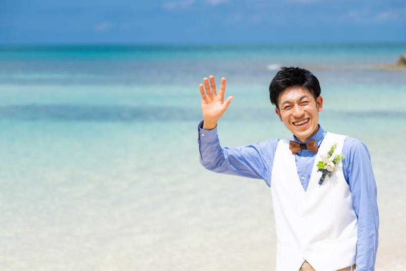 クシャッとした笑顔で