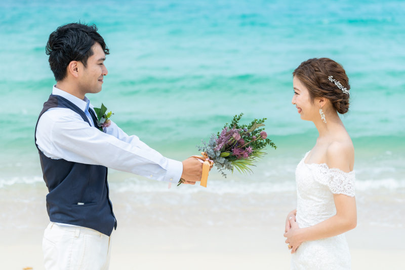 ブーケをつかって告白シーン♡