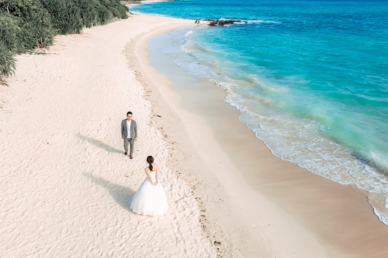 ドローンだからこその広域に写る宮古島の景色