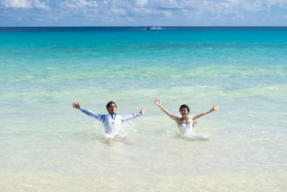 真夏の宮古島でウォーターイン