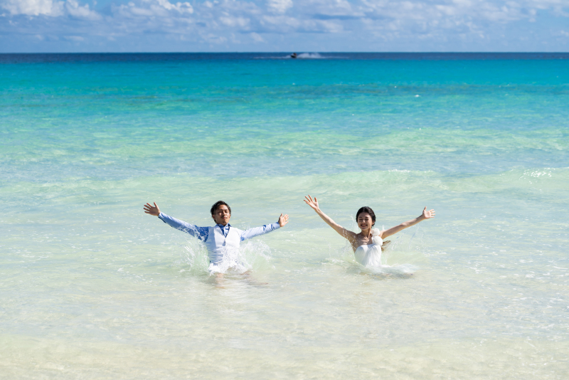 真夏の宮古島でウォーターイン