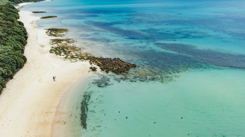 空高くから眺める美しい景色をドローンフォトで
