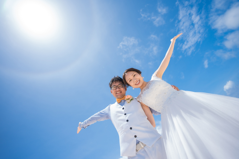 真夏の太陽の下で