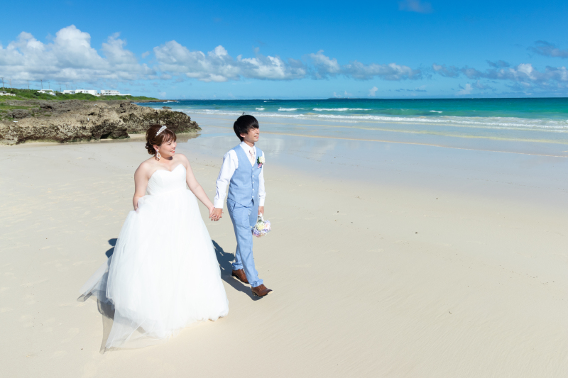 どこまでも広がる砂浜