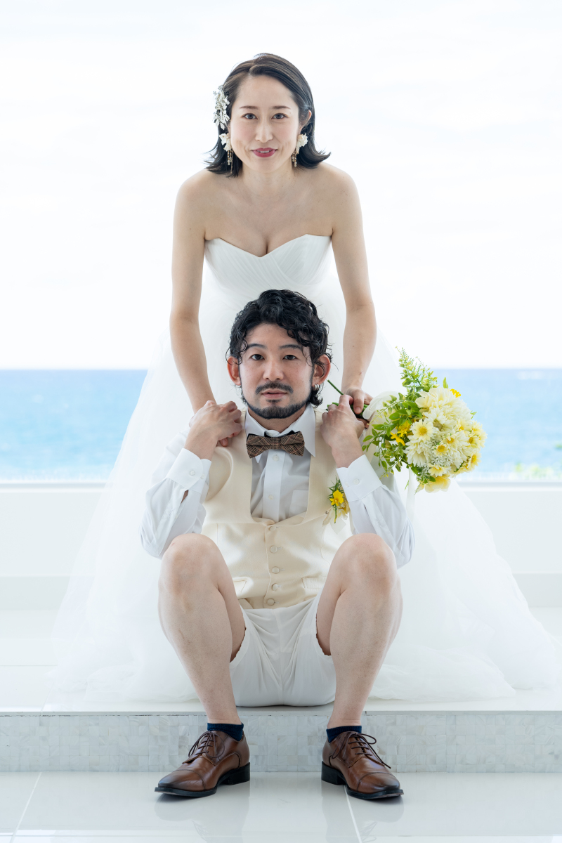 ふたりらしいポーズも