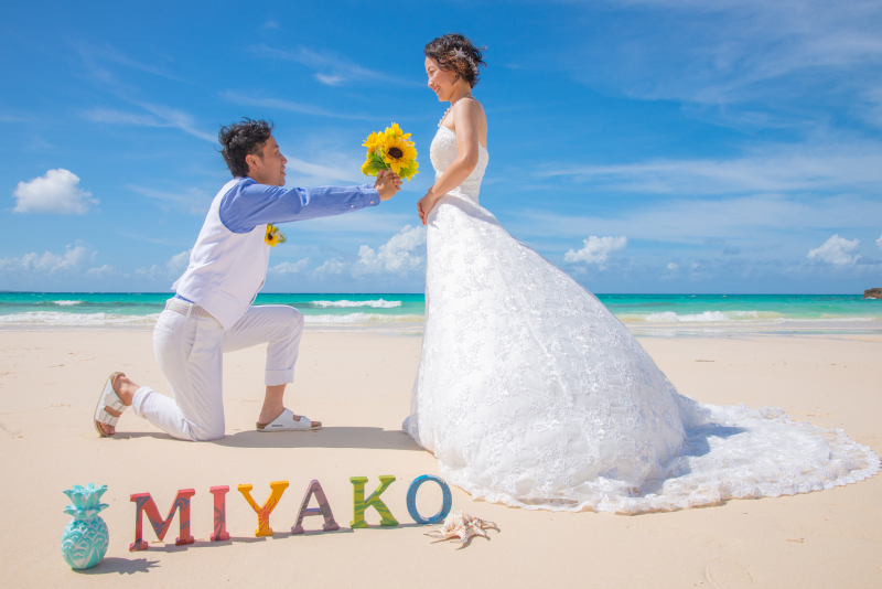 宮古島の海でプロポーズ♡