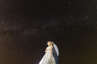 海と夕陽、星空を大切な人と