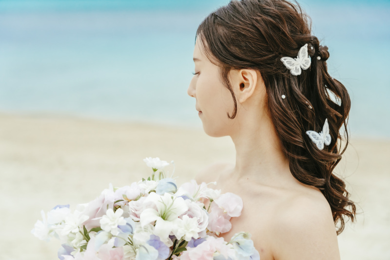 ご新婦様のかわいいコーディネート