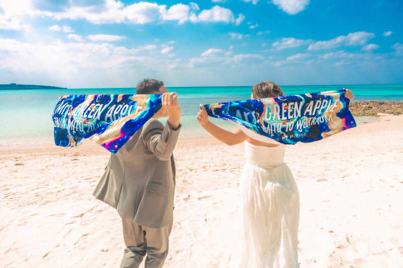 ウェディングフォトの後半 元気にお持ち込みグッズ