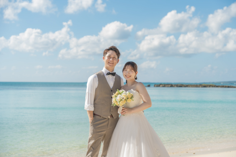 そしてたどり着いたビーチで幸せに満ち溢れた表情