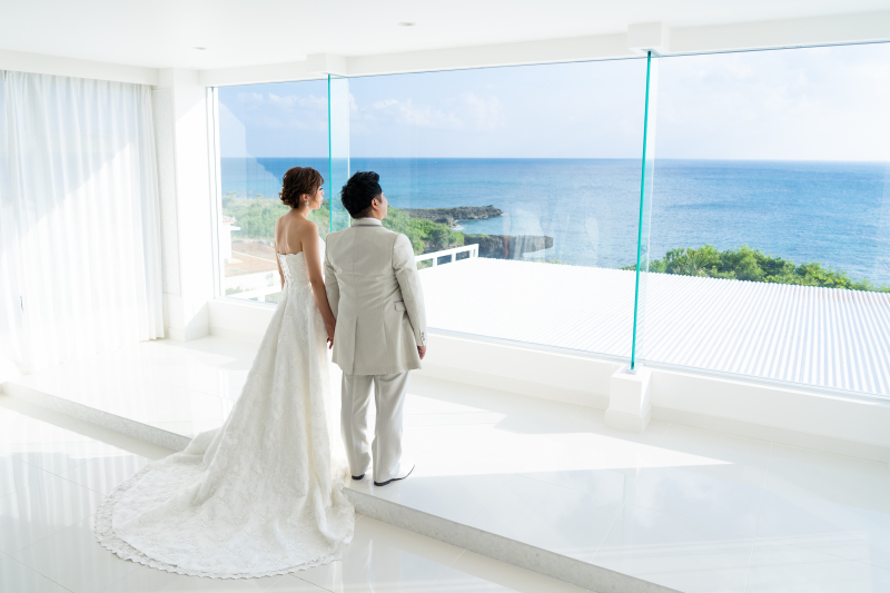 チャペルから見渡す宮古島ブルー