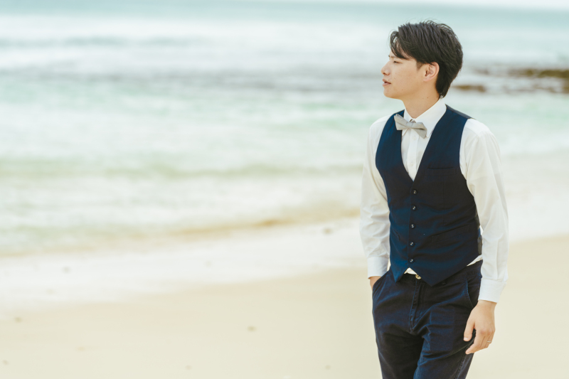 ご新郎様のコーディネートもとてもカッコいい